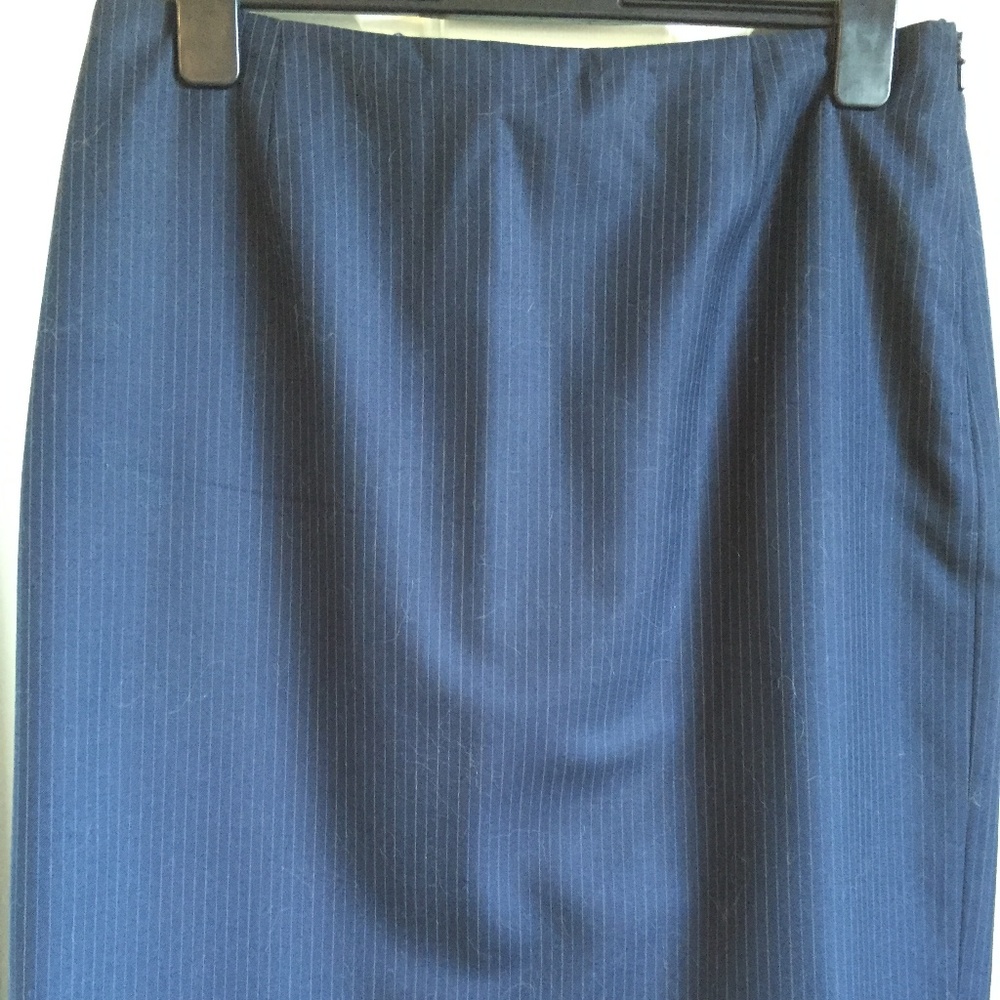 Brooks Brothers Navy Pinstripe Skirt